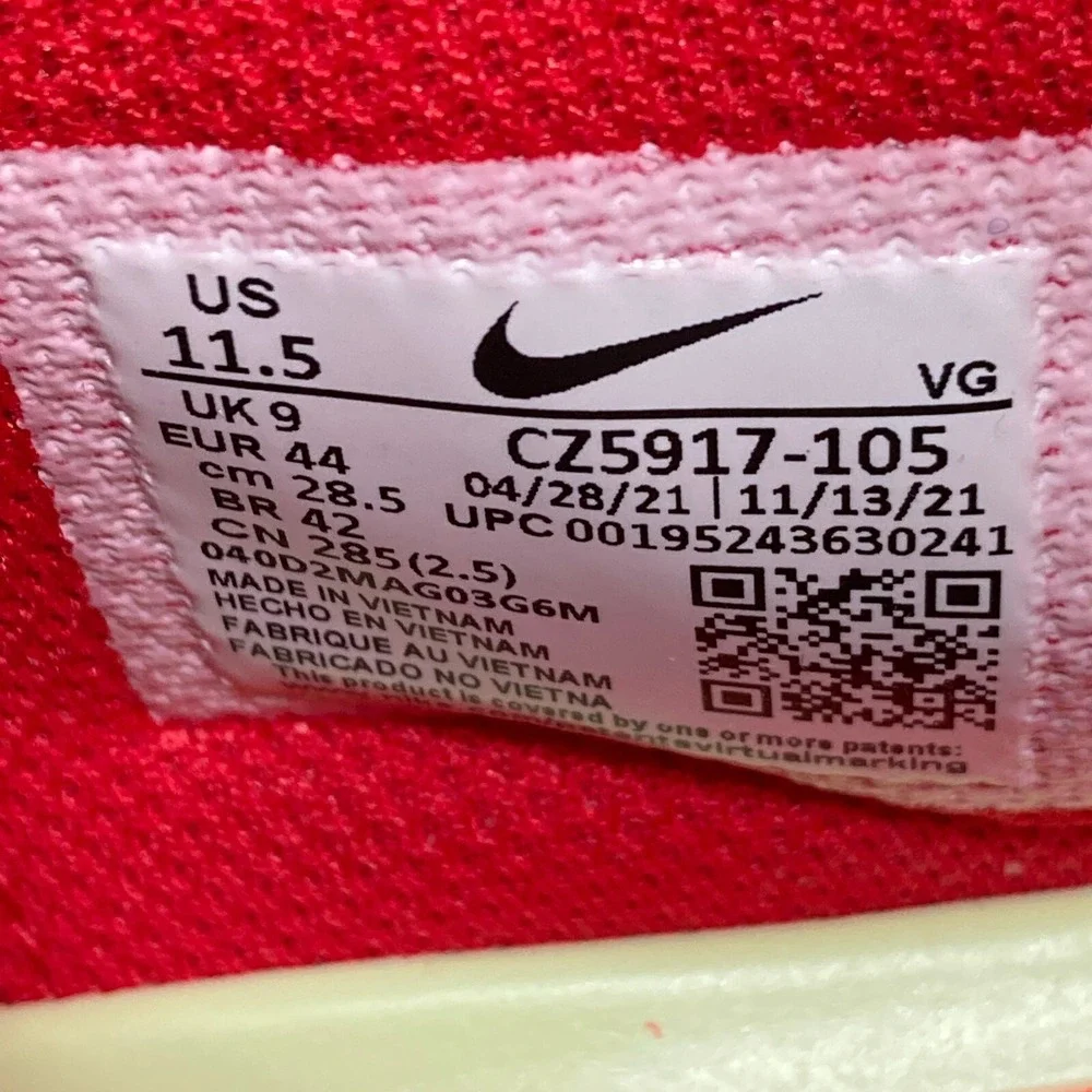 Nike Hyperdiamond 4 Elite Softball Cleat Red White Women's Size 11.5 CZ5917-105